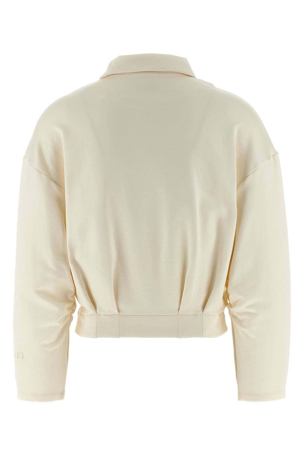argenta cropped sweatshirt in silk and cotton