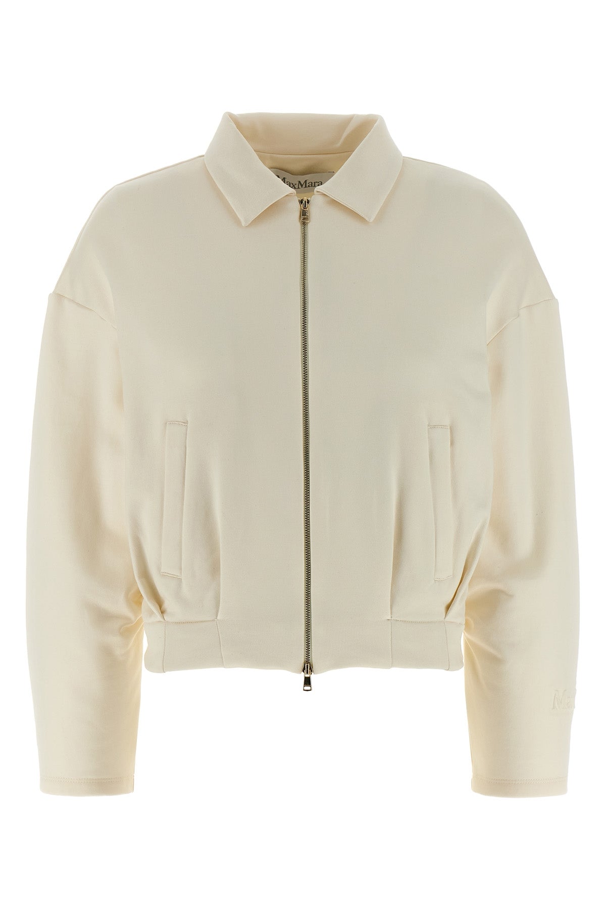 argenta cropped sweatshirt in silk and cotton