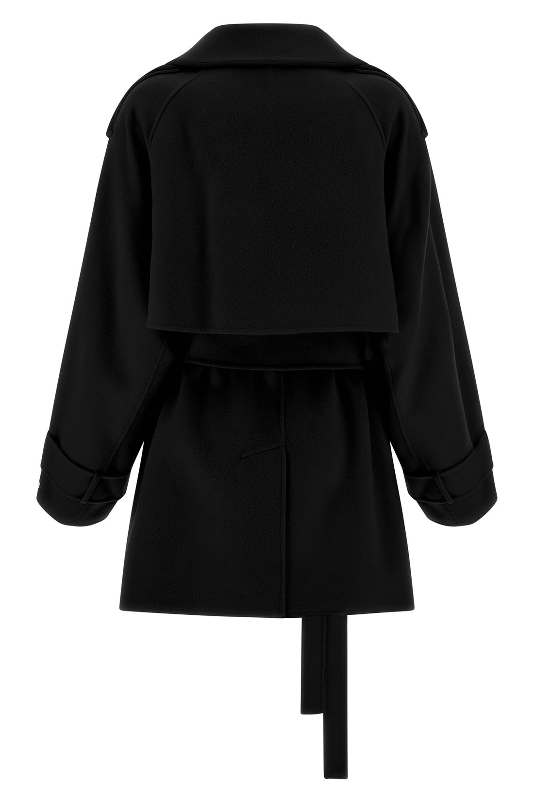 SPORTMAX 36 bouquet1234 short double-breasted trench coat in pure wool