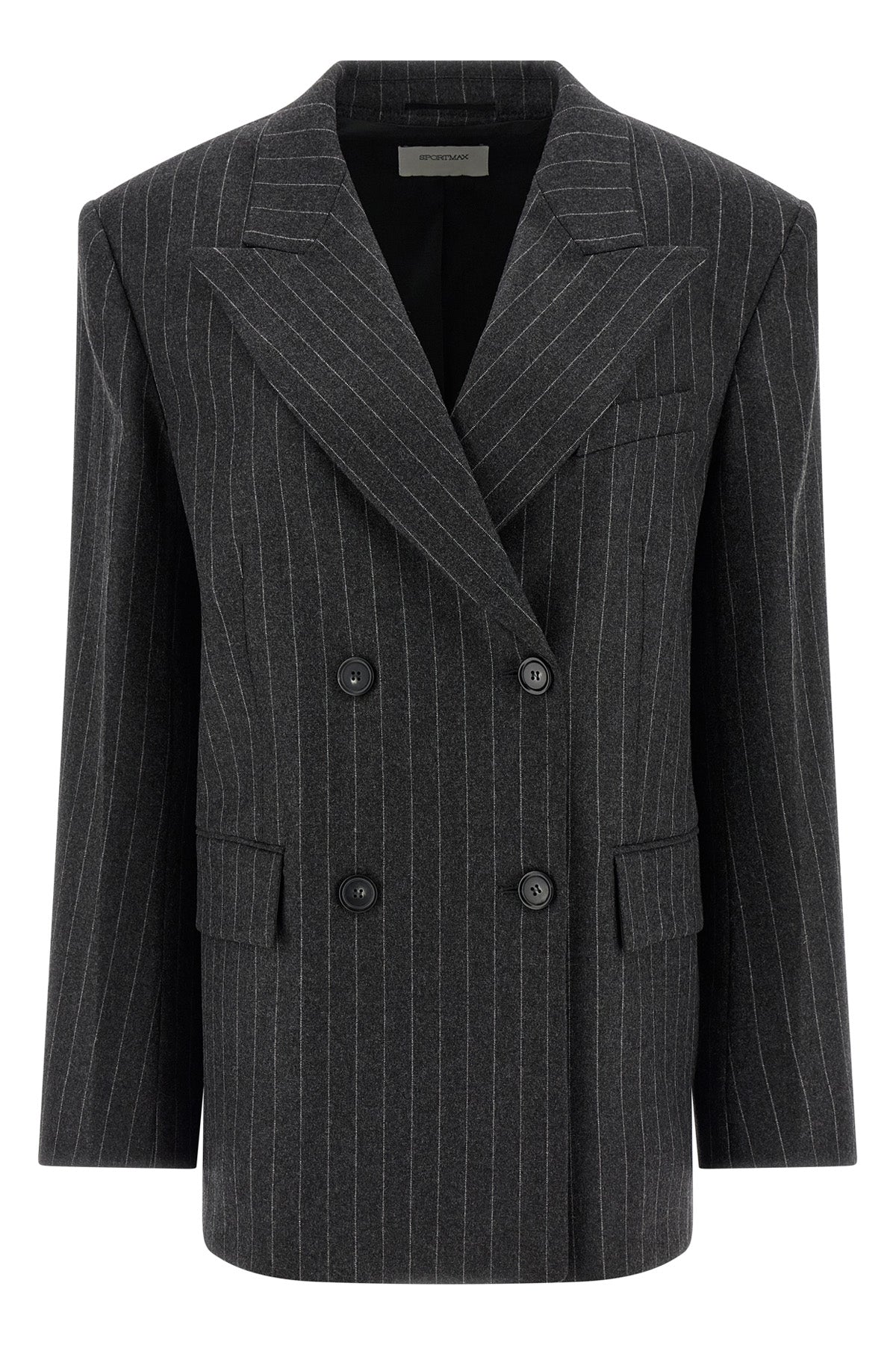 belford1234 double-breasted blazer in wool and viscose stretch blend fabric