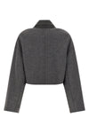 vacuo crop jacket in pure wool double