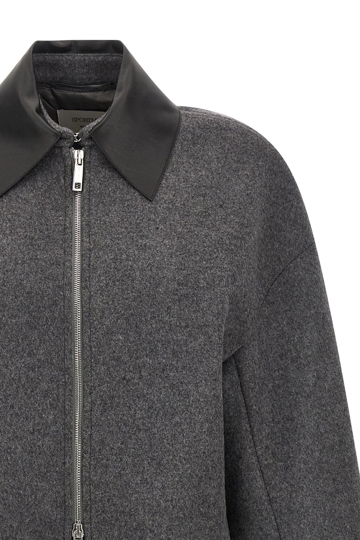 vacuo crop jacket in pure wool double