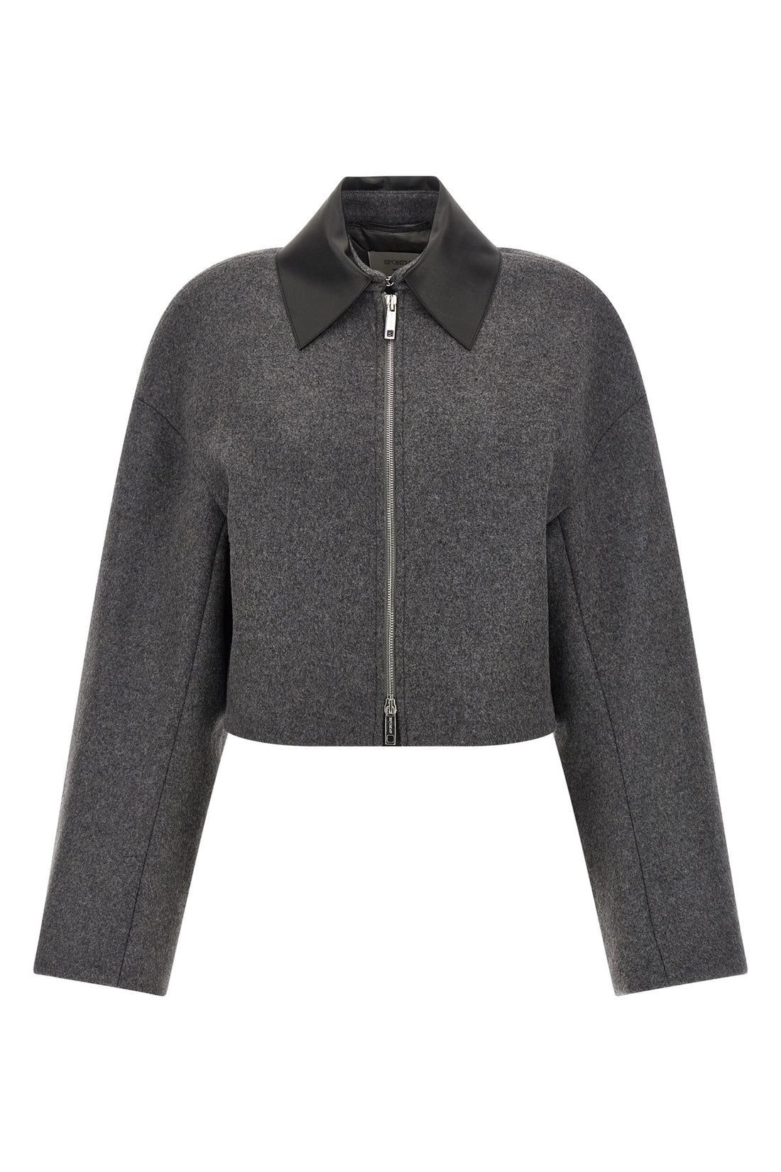 SPORTMAX 44 vacuo crop jacket in pure wool double