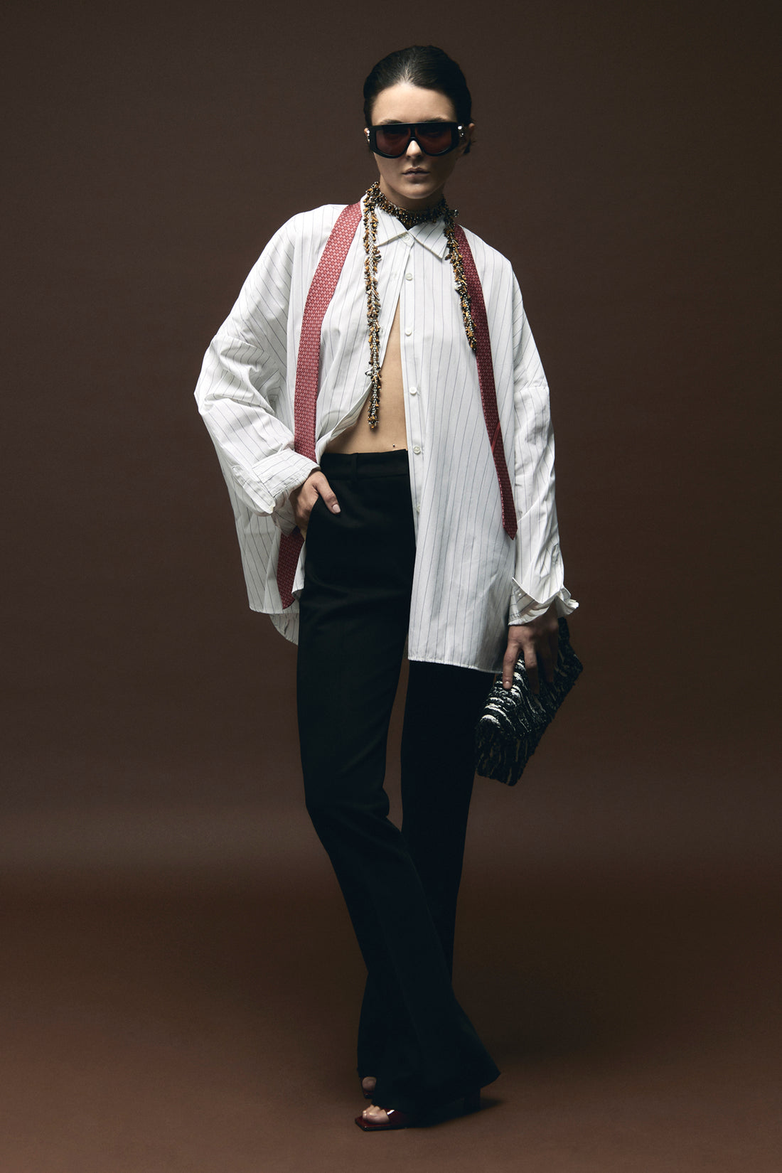 SPORTMAX 44 fetta trousers in double stretch viscose cloth