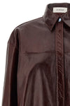 borel shiny nappa leather shirt
