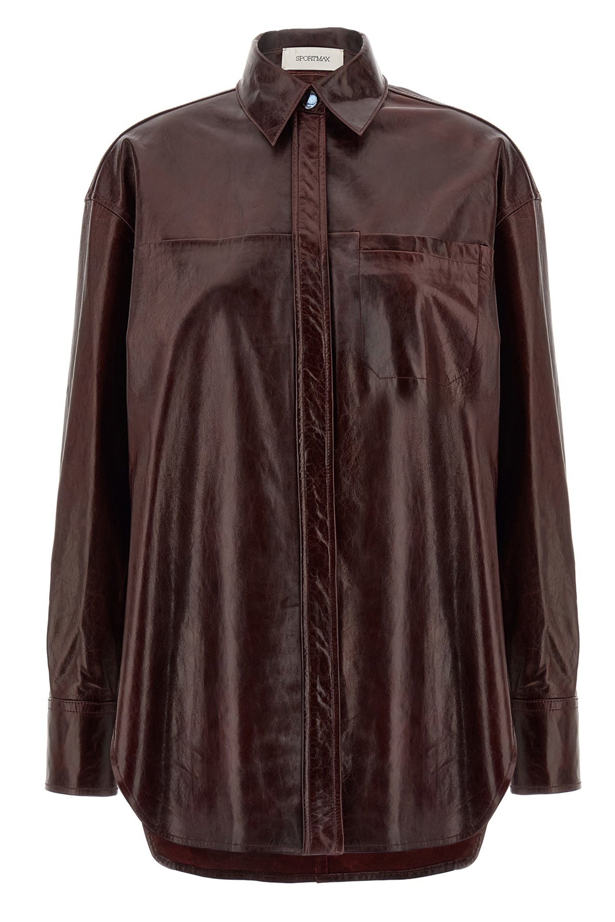 borel shiny nappa leather shirt