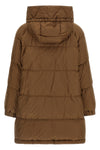anfora reversible midi parka in waterproof canvas