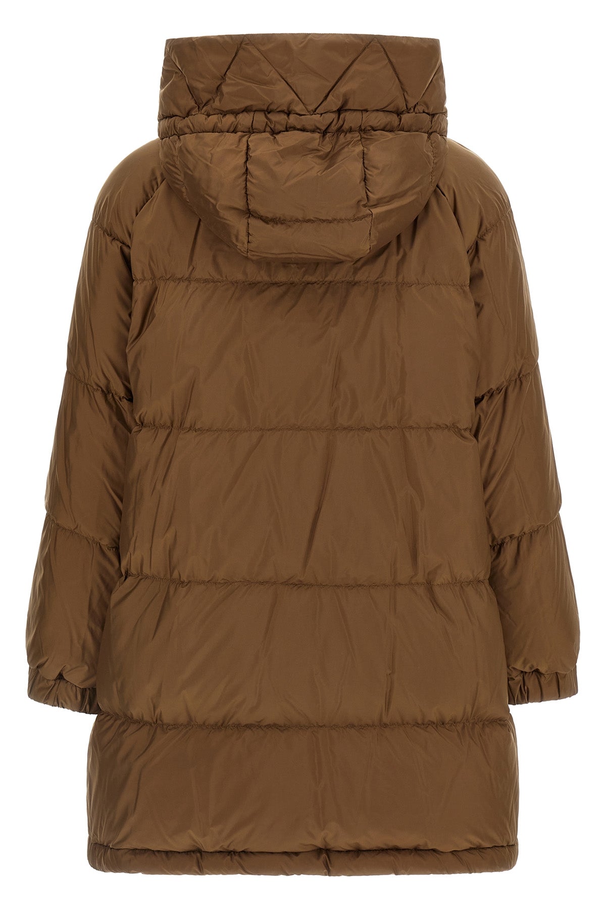 anfora reversible midi parka in waterproof canvas