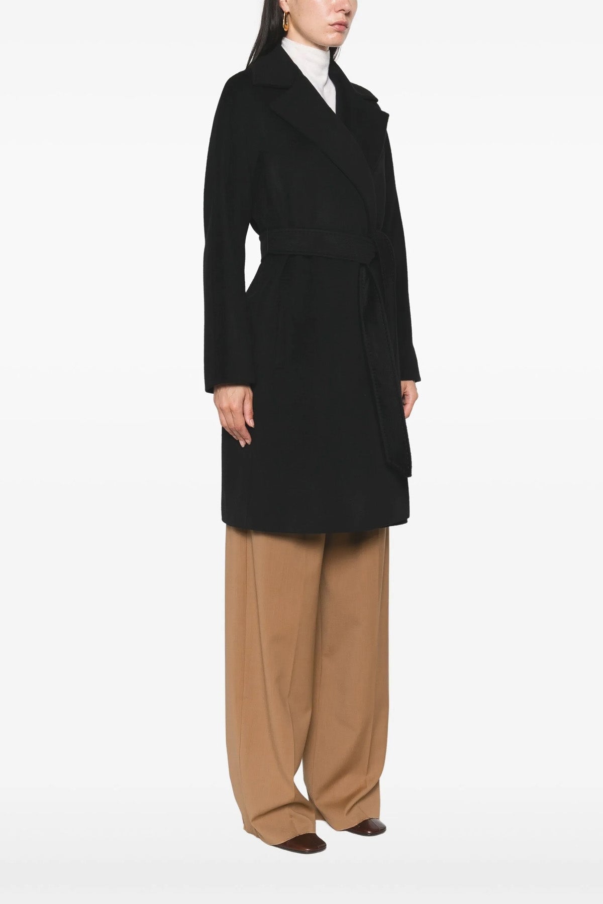 dravenna pure wool drap coat finished