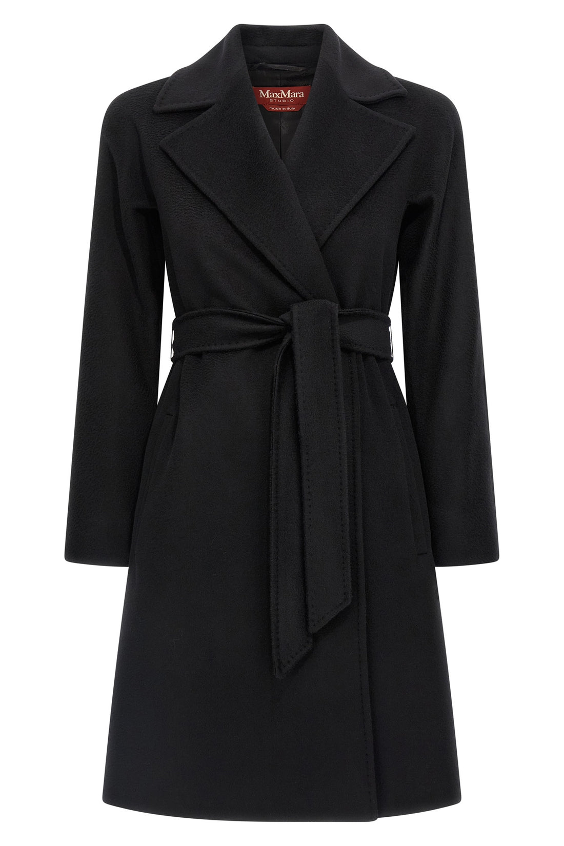 MAX MARA STUDIO 40 dravenna pure wool drap coat finished