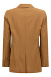 nice single-breasted blazer in light wool canvas finished