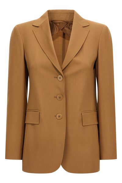 nice single-breasted blazer in light wool canvas finished