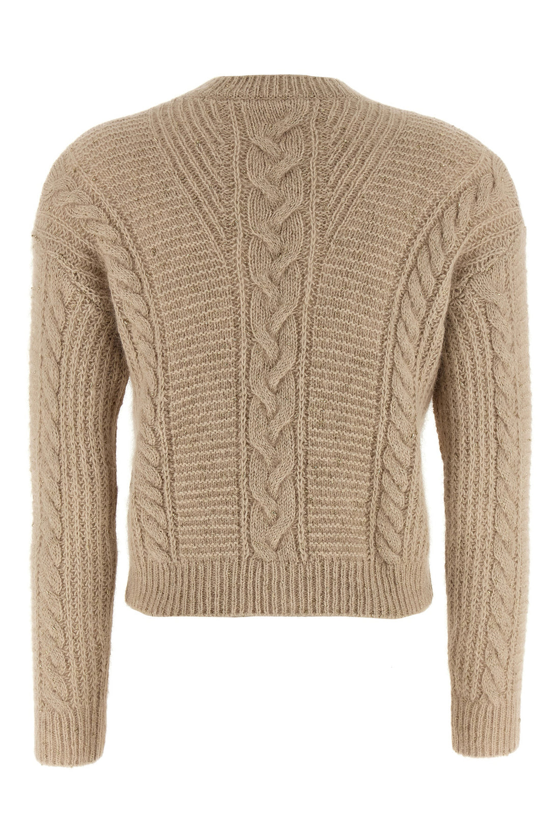 MAX MARA STUDIO M crasso stitched alpaca blend yarn sweater and braids