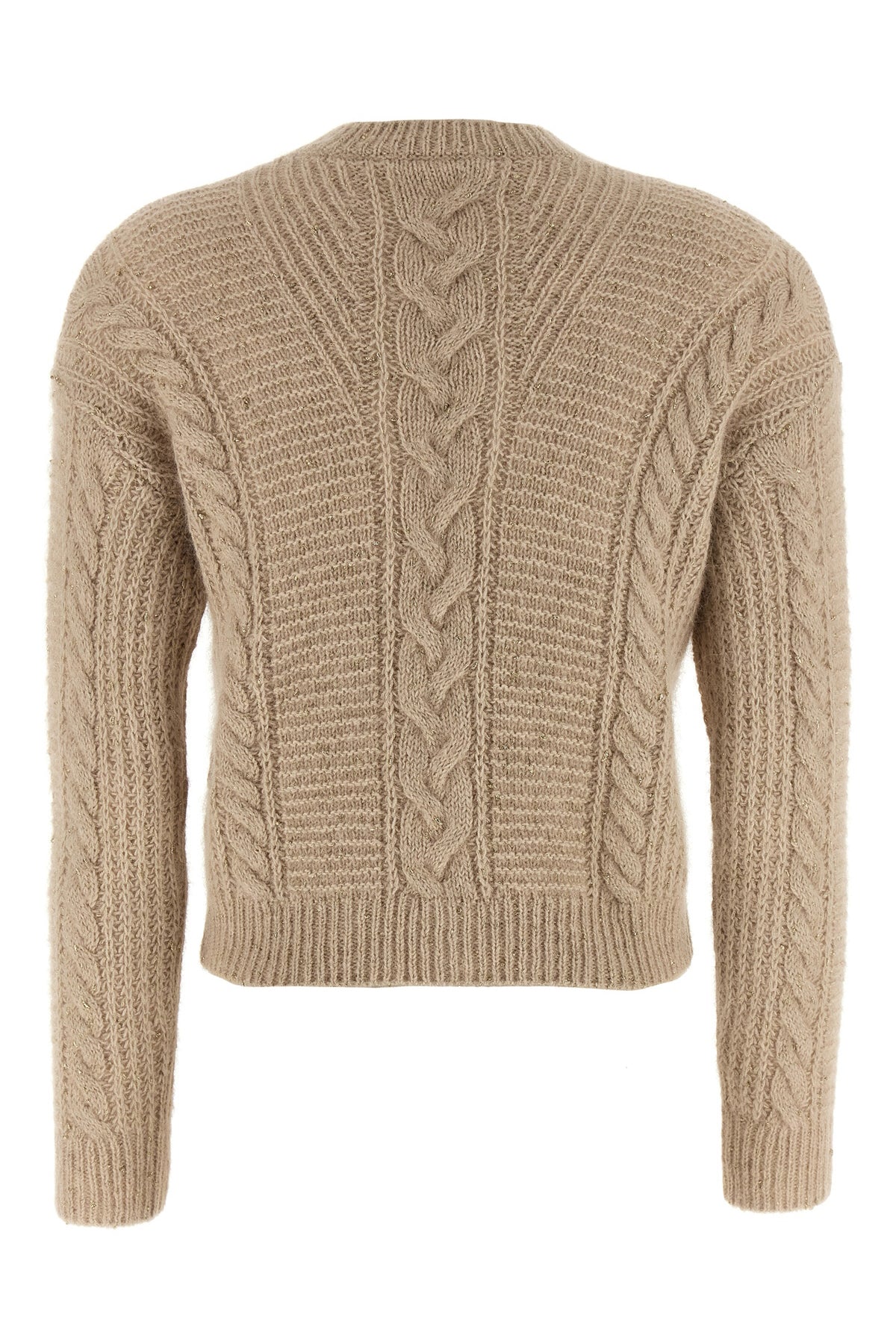 crasso stitched alpaca blend yarn sweater and braids