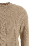 crasso stitched alpaca blend yarn sweater and braids