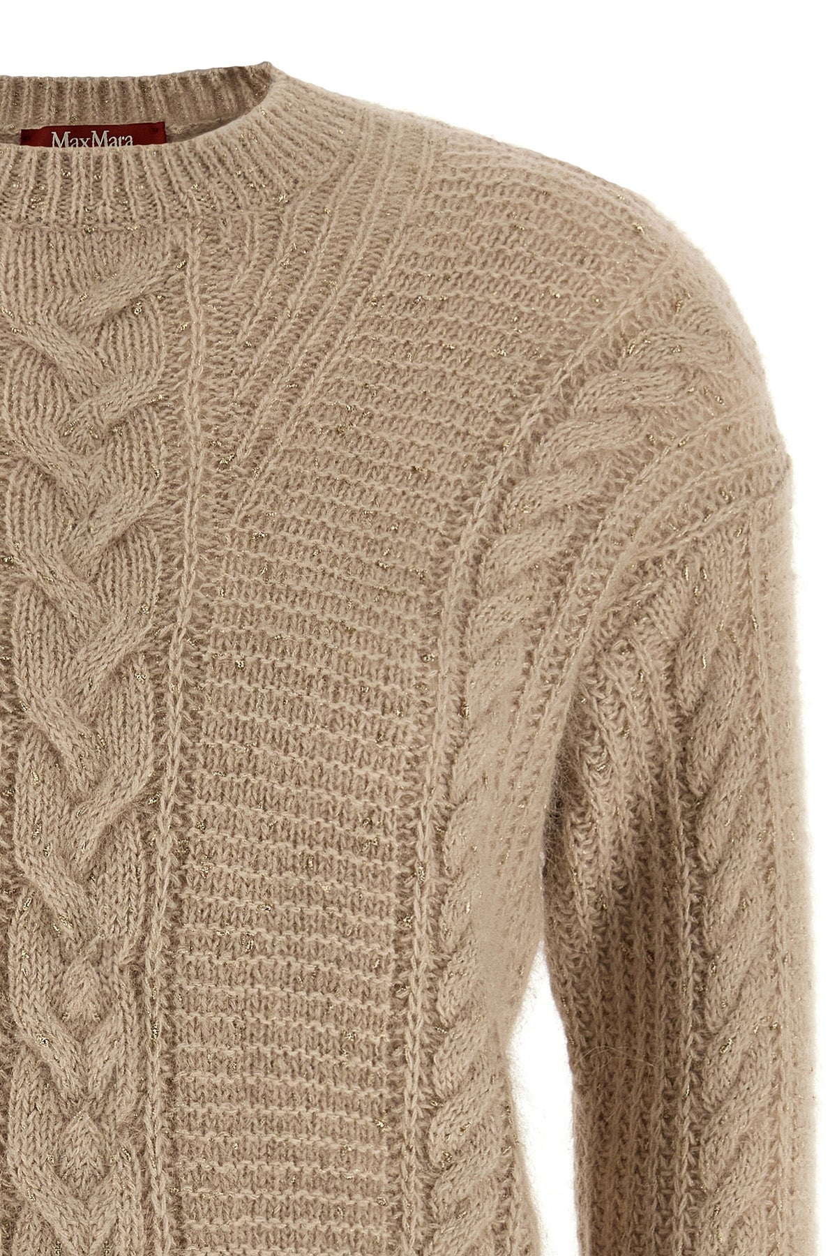 crasso stitched alpaca blend yarn sweater and braids