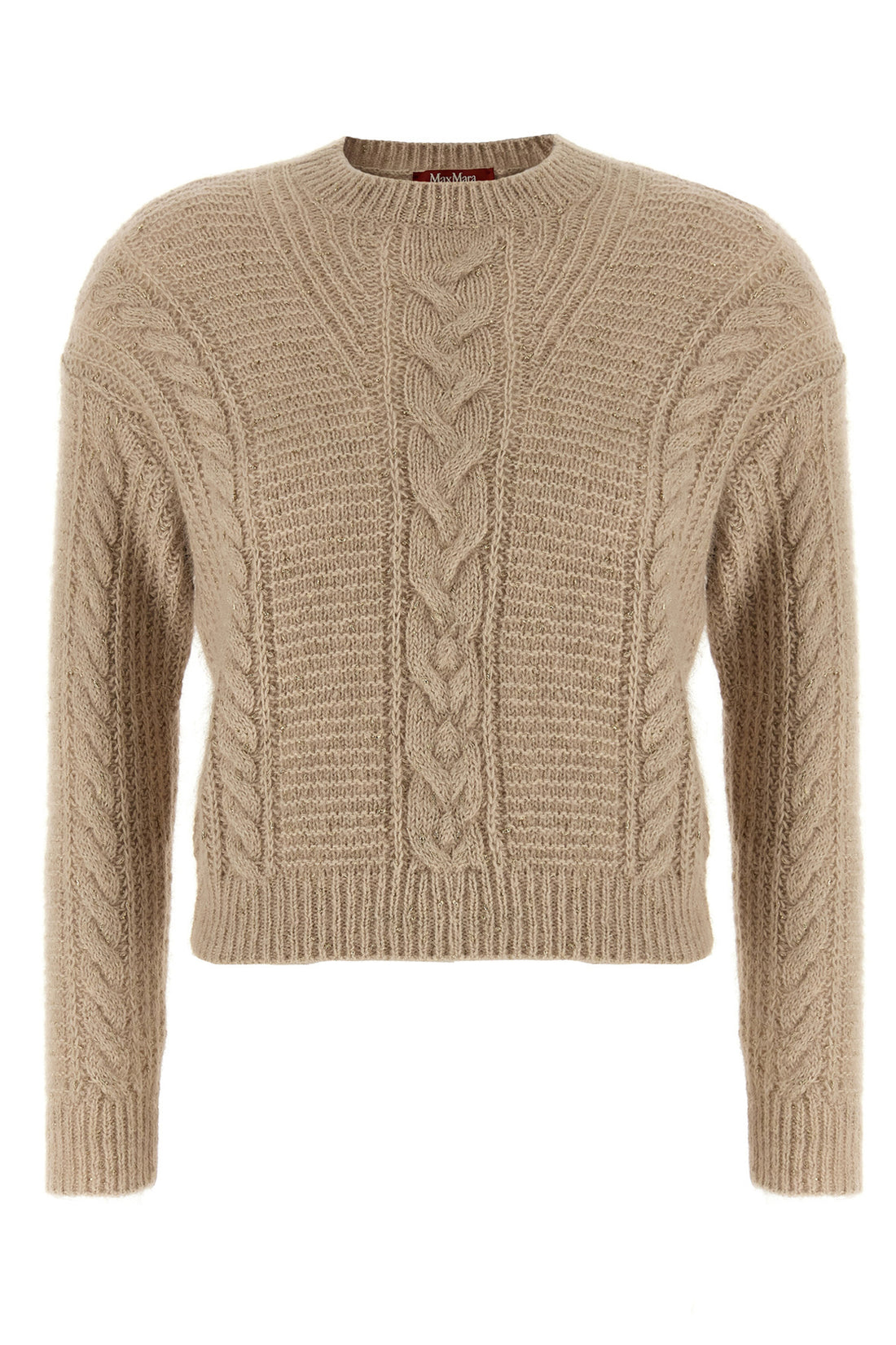 MAX MARA STUDIO M crasso stitched alpaca blend yarn sweater and braids