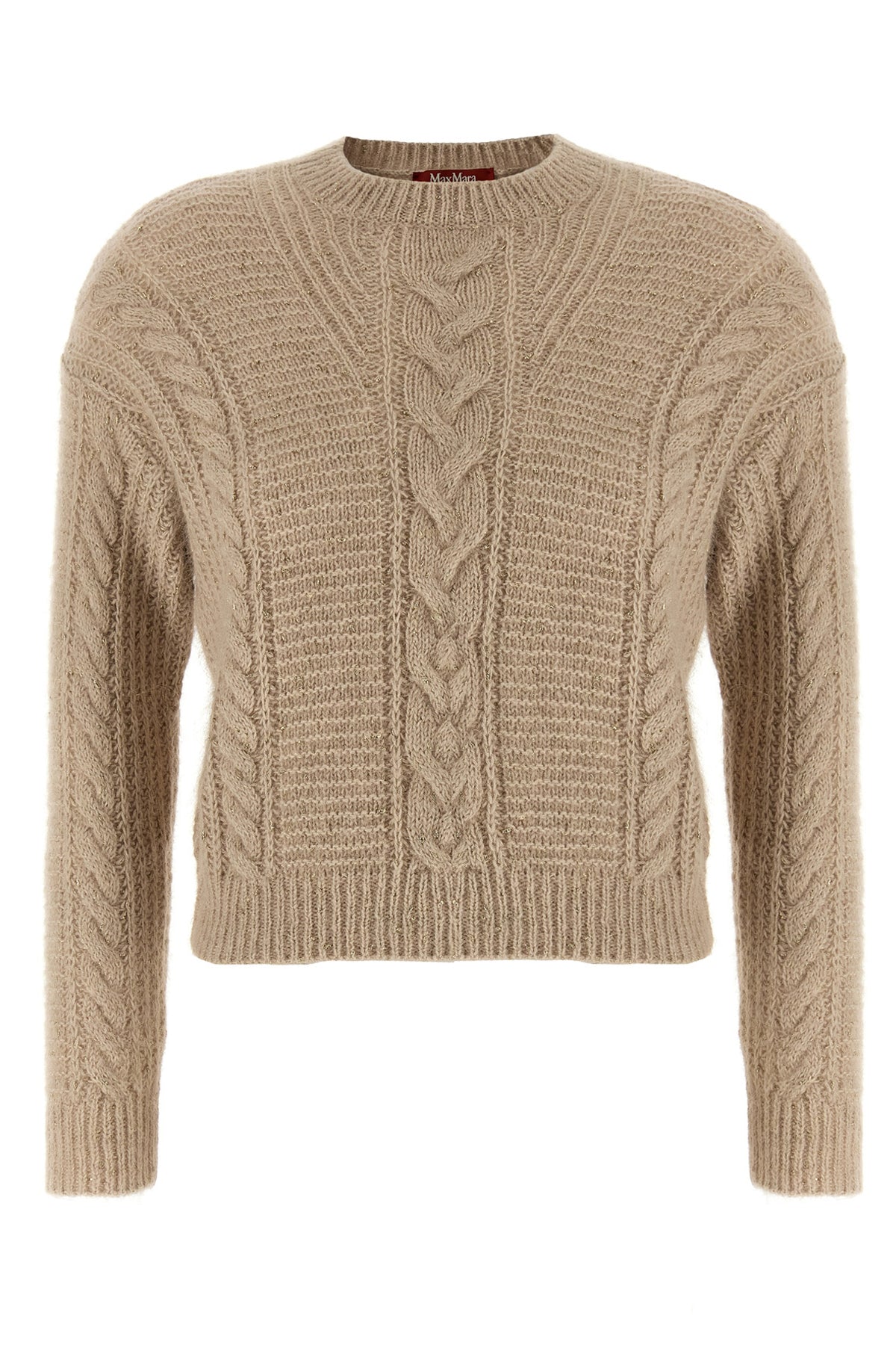 crasso stitched alpaca blend yarn sweater and braids