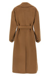 dalila long coat in double drap of pure wool sewn by hand