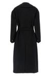 dalila long coat in double drap of pure wool sewn by hand
