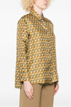 times reversible shirt in patterned silk twill