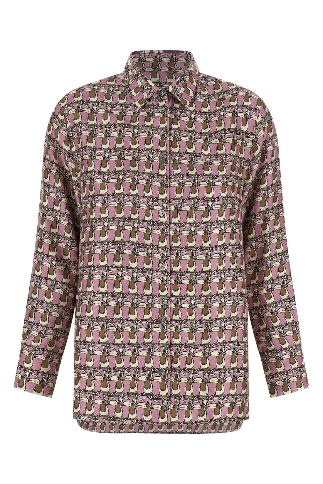 MAX MARA 38 times reversible shirt in patterned silk twill