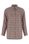 times reversible shirt in patterned silk twill