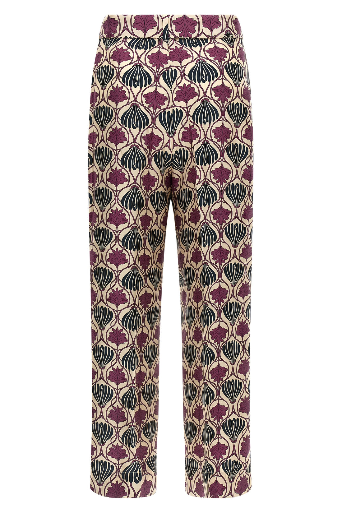 MAX MARA 38 timec all-over print silk trousers
