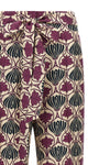 timec all-over print silk trousers