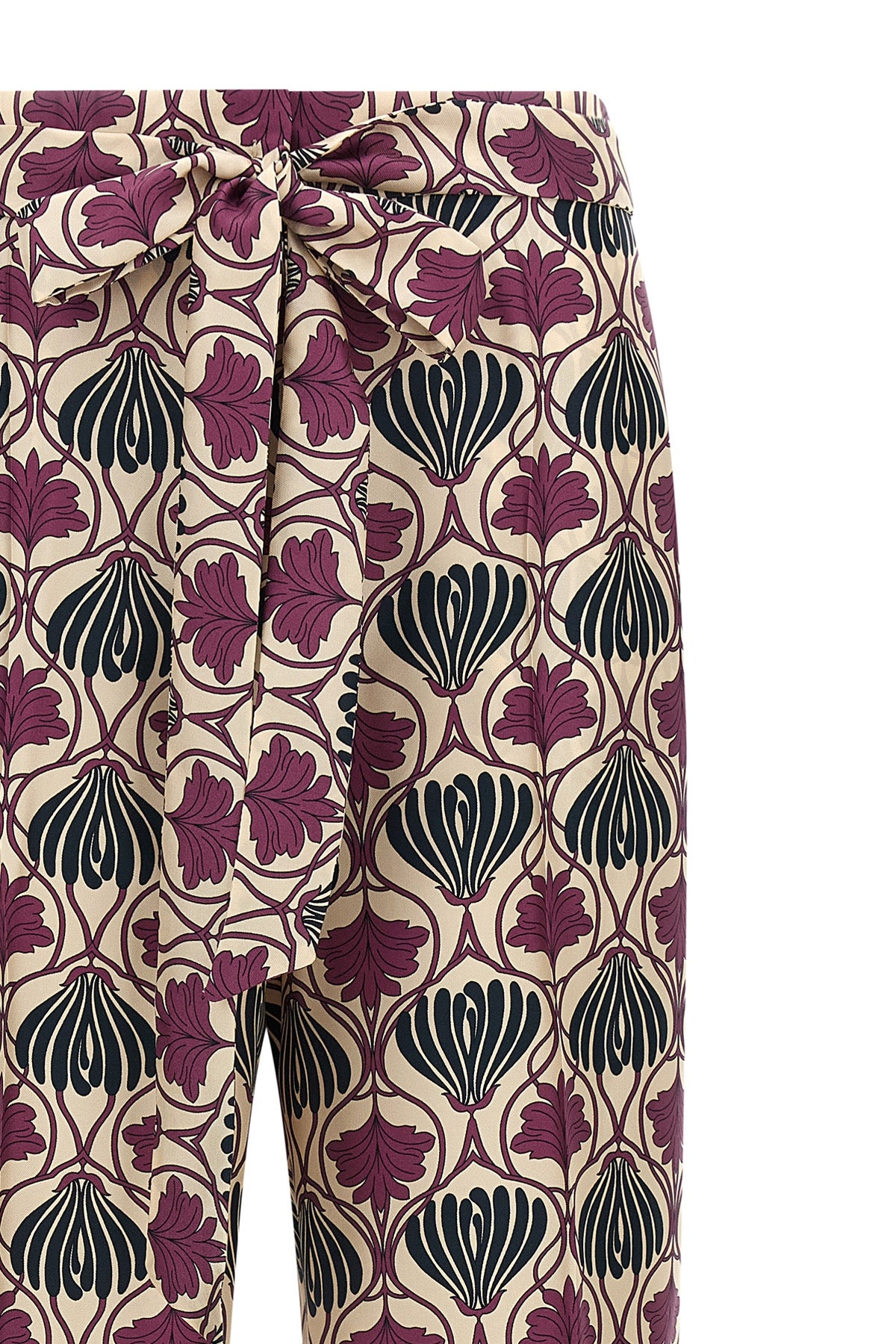 timec all-over print silk trousers