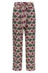 timec all-over print silk trousers