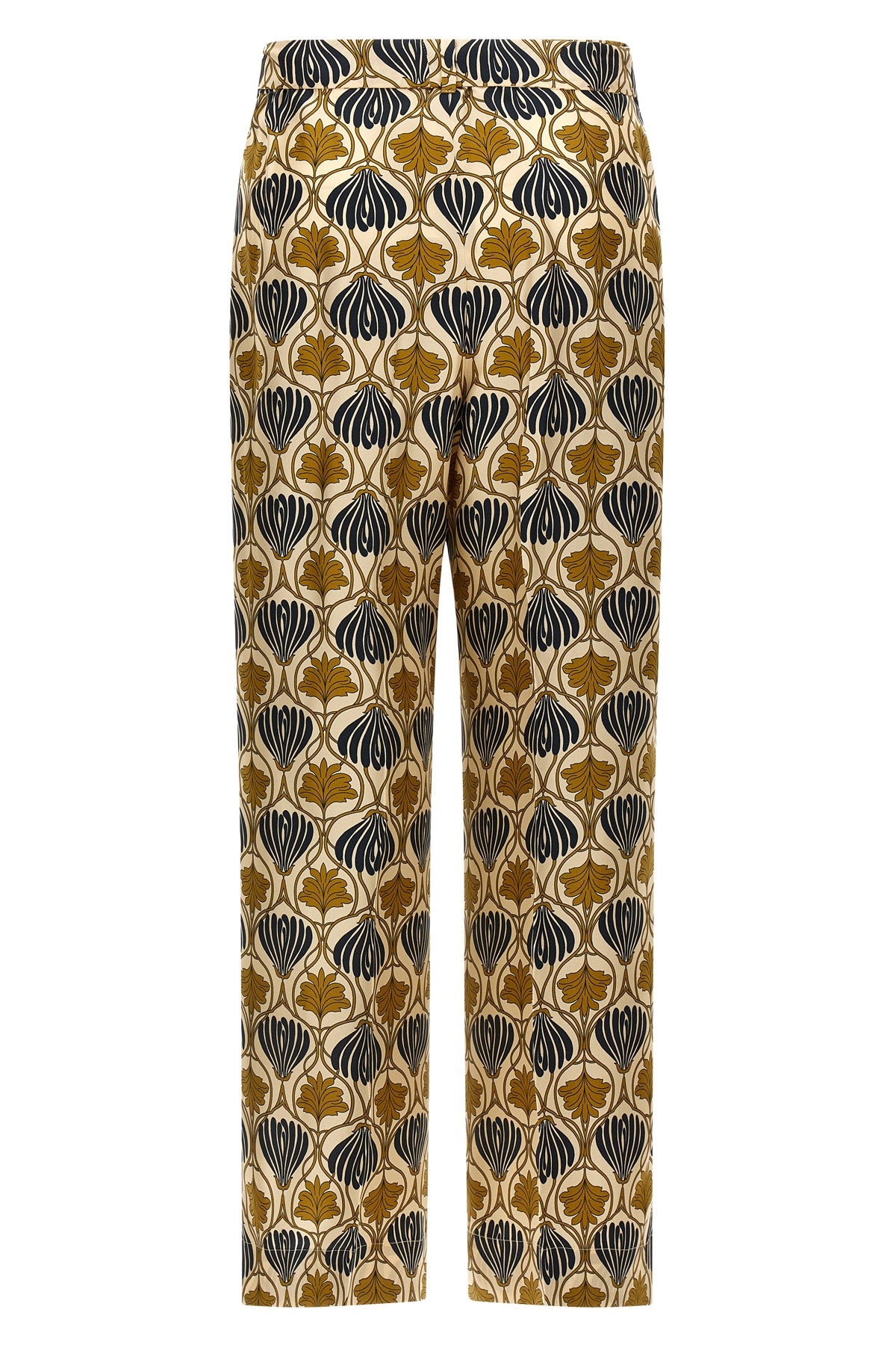 timec all-over print silk trousers