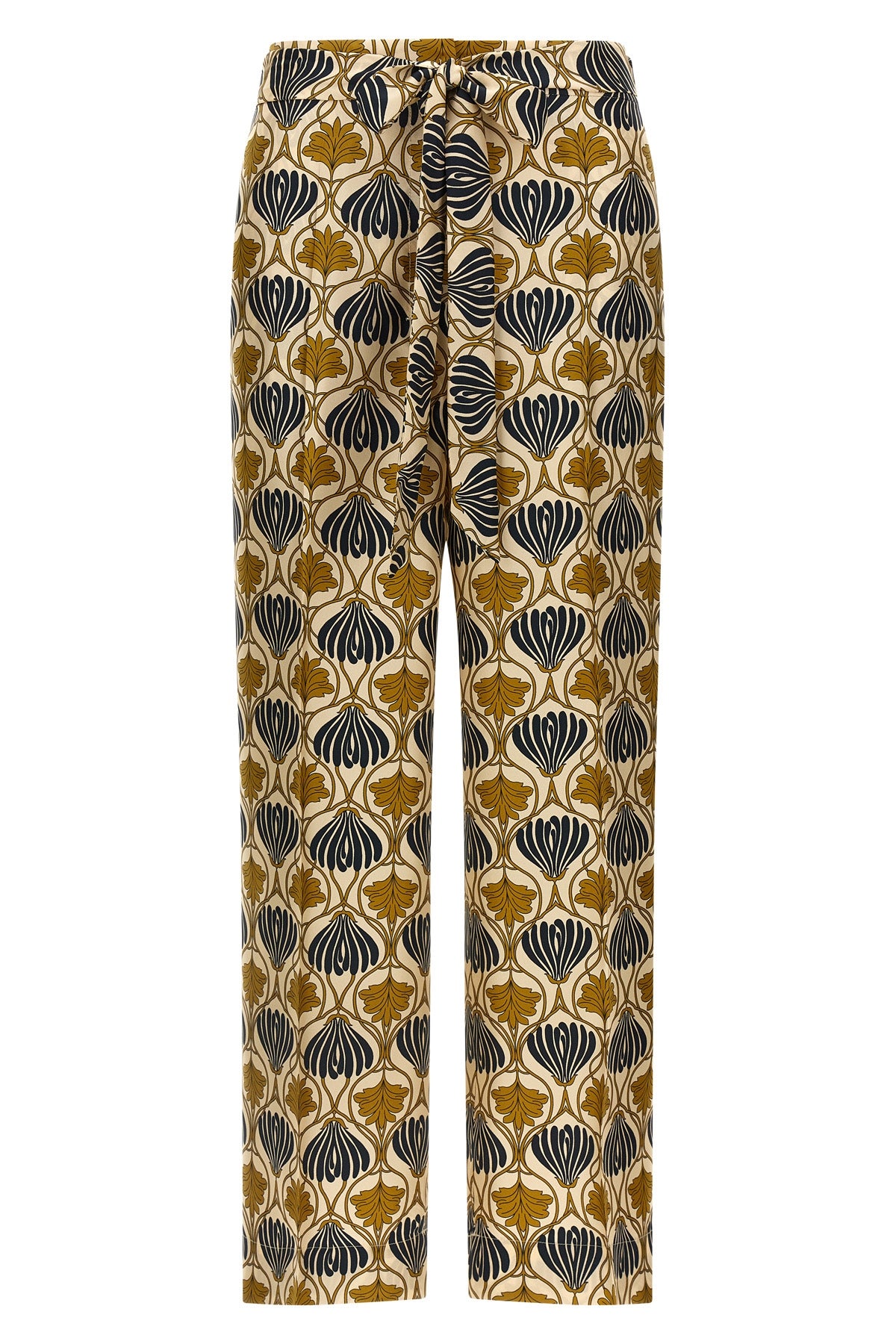 timec all-over print silk trousers