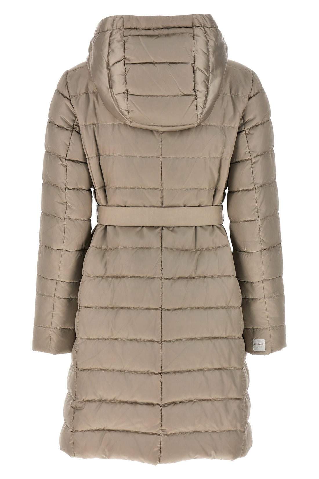 MAX MARA THE CUBE 40 novef reversible midi down jacket in quilted iridescent waterproof technical s