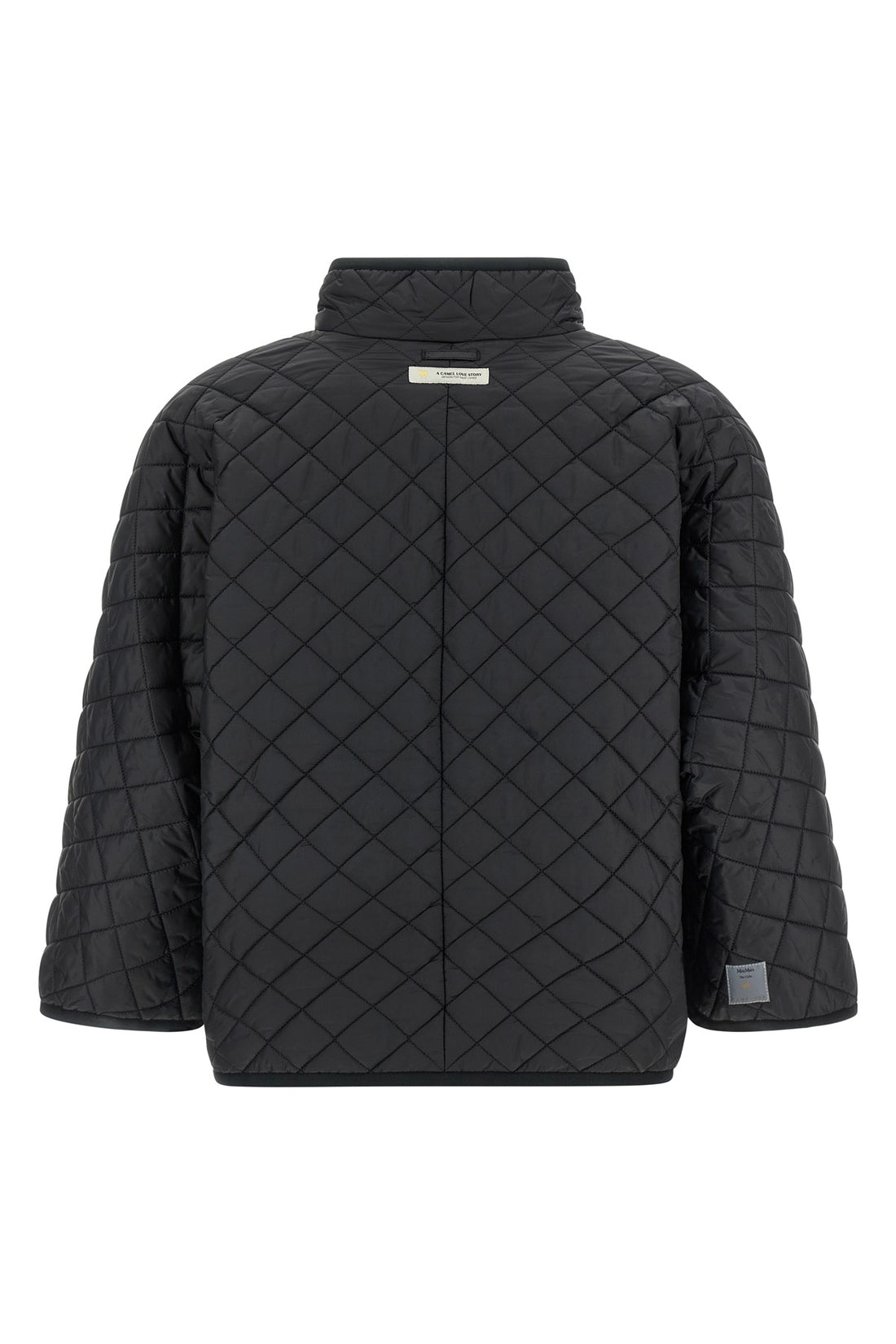 MAX MARA THE CUBE 38 short reversible cape delfina in waterproof canvas padded