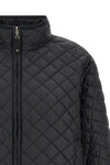 short reversible cape delfina in waterproof canvas padded