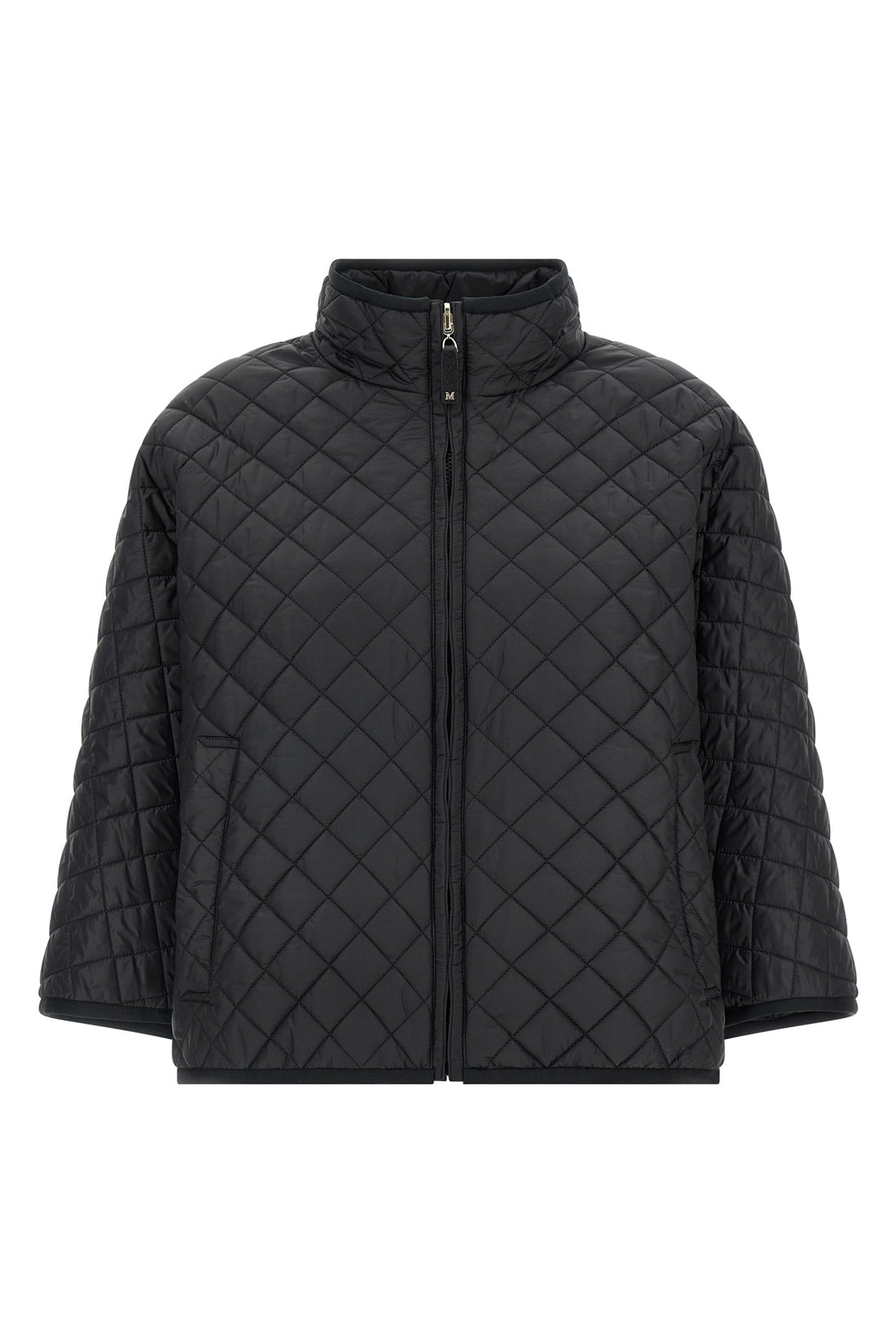 MAX MARA THE CUBE 38 short reversible cape delfina in waterproof canvas padded