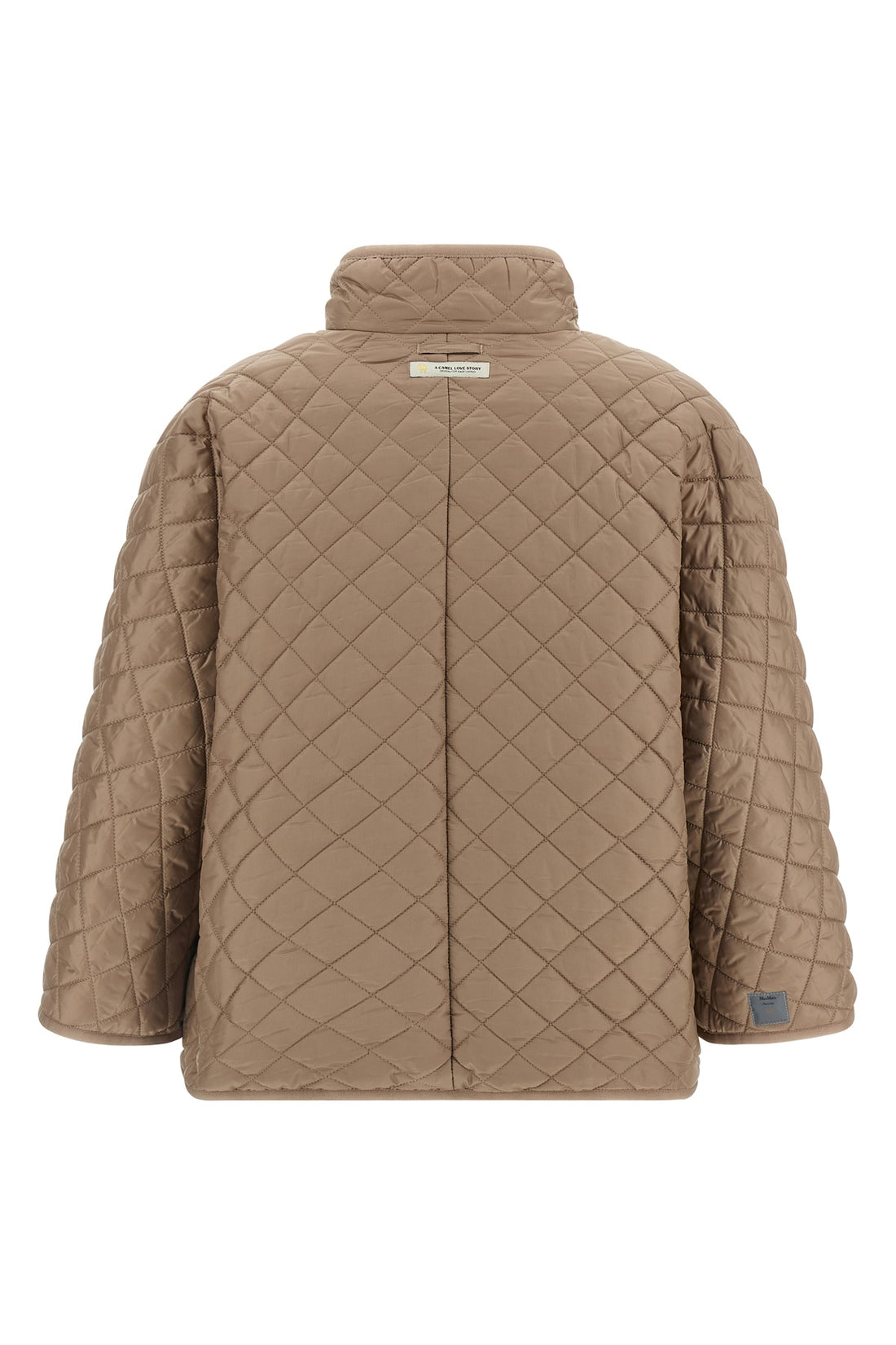 MAX MARA THE CUBE 36 short reversible cape delfina in waterproof canvas padded
