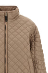 short reversible cape delfina in waterproof canvas padded