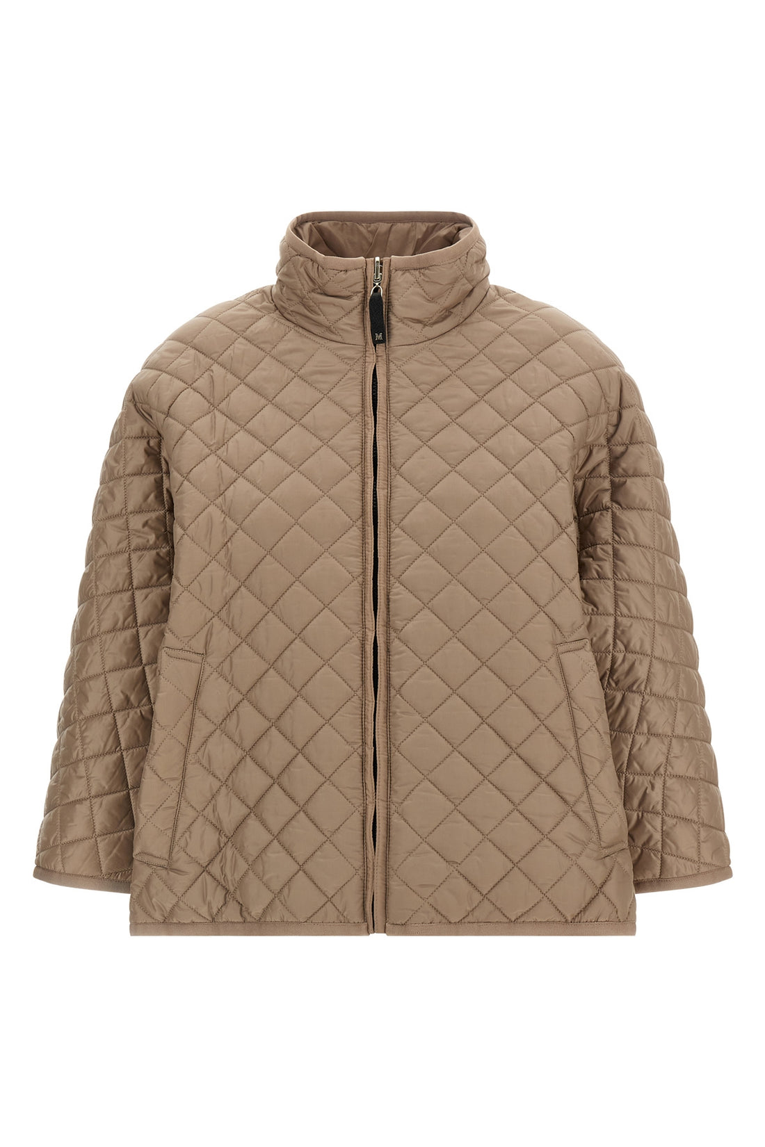 MAX MARA THE CUBE 36 short reversible cape delfina in waterproof canvas padded