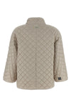 short reversible cape delfina in waterproof canvas padded