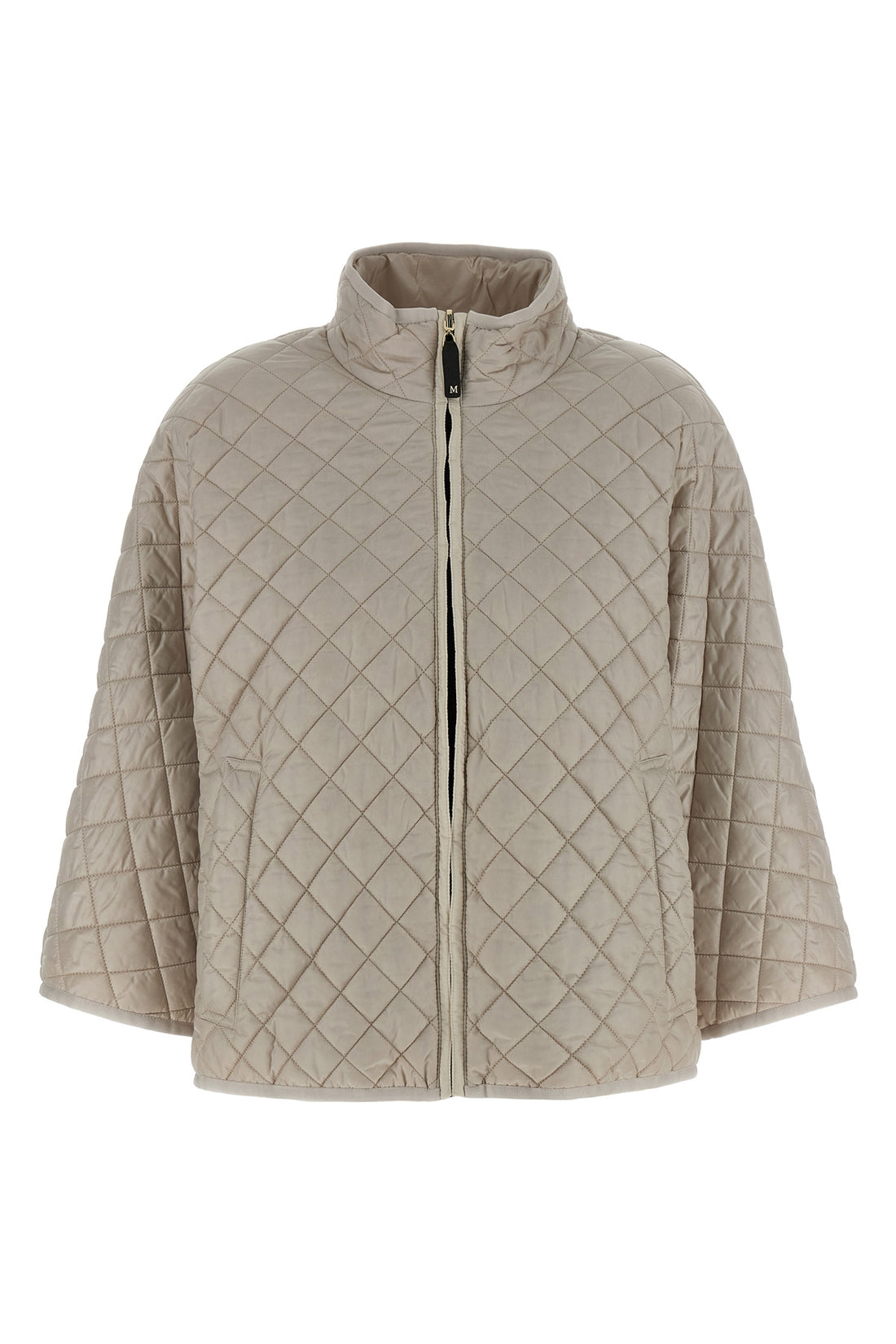 MAX MARA THE CUBE 42 short reversible cape delfina in waterproof canvas padded