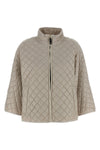 short reversible cape delfina in waterproof canvas padded