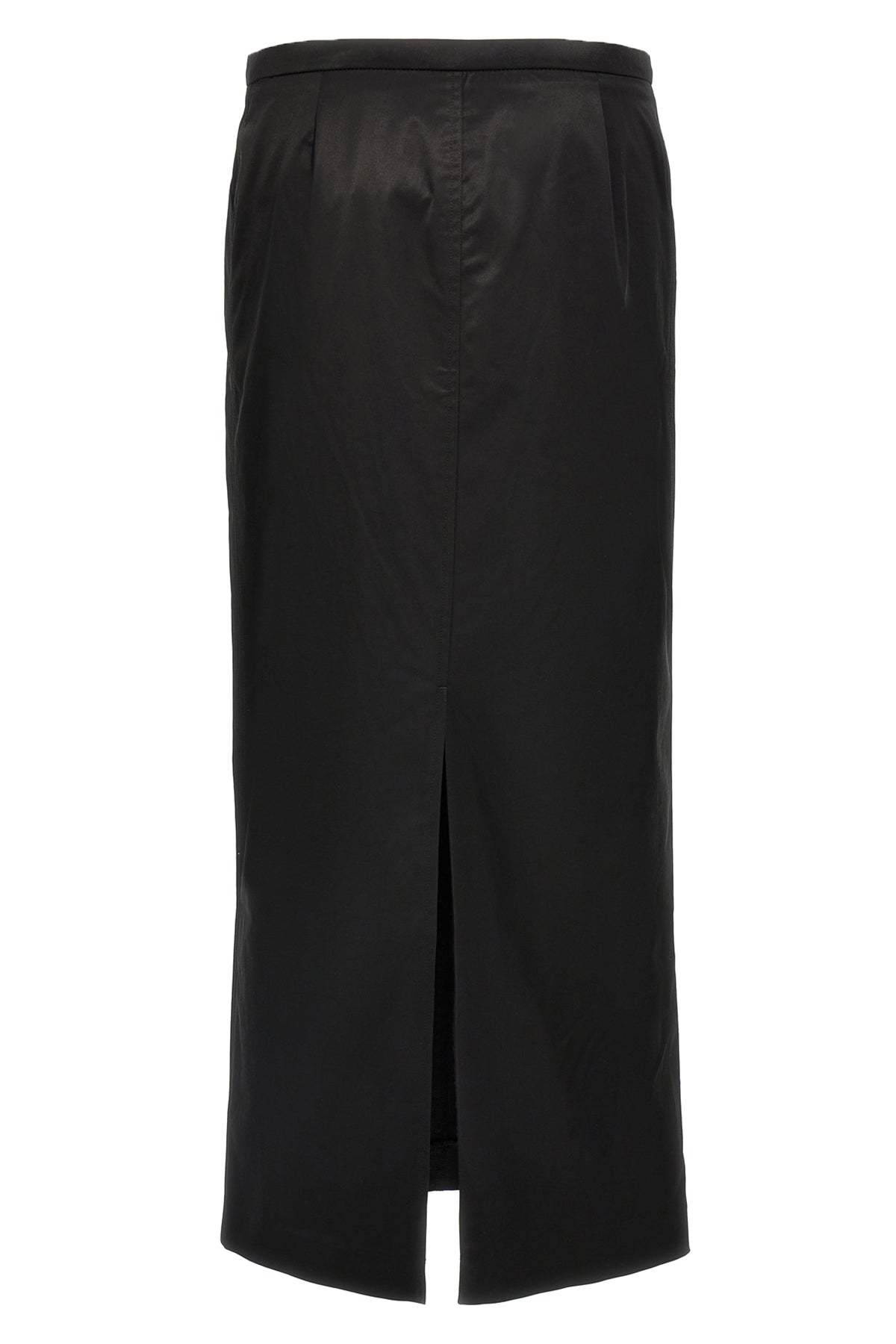 straight skirt in cotton and viscose blend