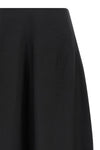long parachute skirt in wrinkled-effect silk