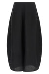 long parachute skirt in wrinkled-effect silk