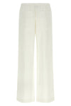 viscose and linen blend pants characterized by raised stripes