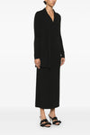 long overlapped jersey dress in stretch fluid viscose jersey