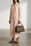 long parachute dress in light and delicately ruffled silk blend