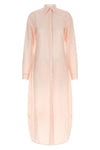 long parachute dress in light and delicately ruffled silk blend